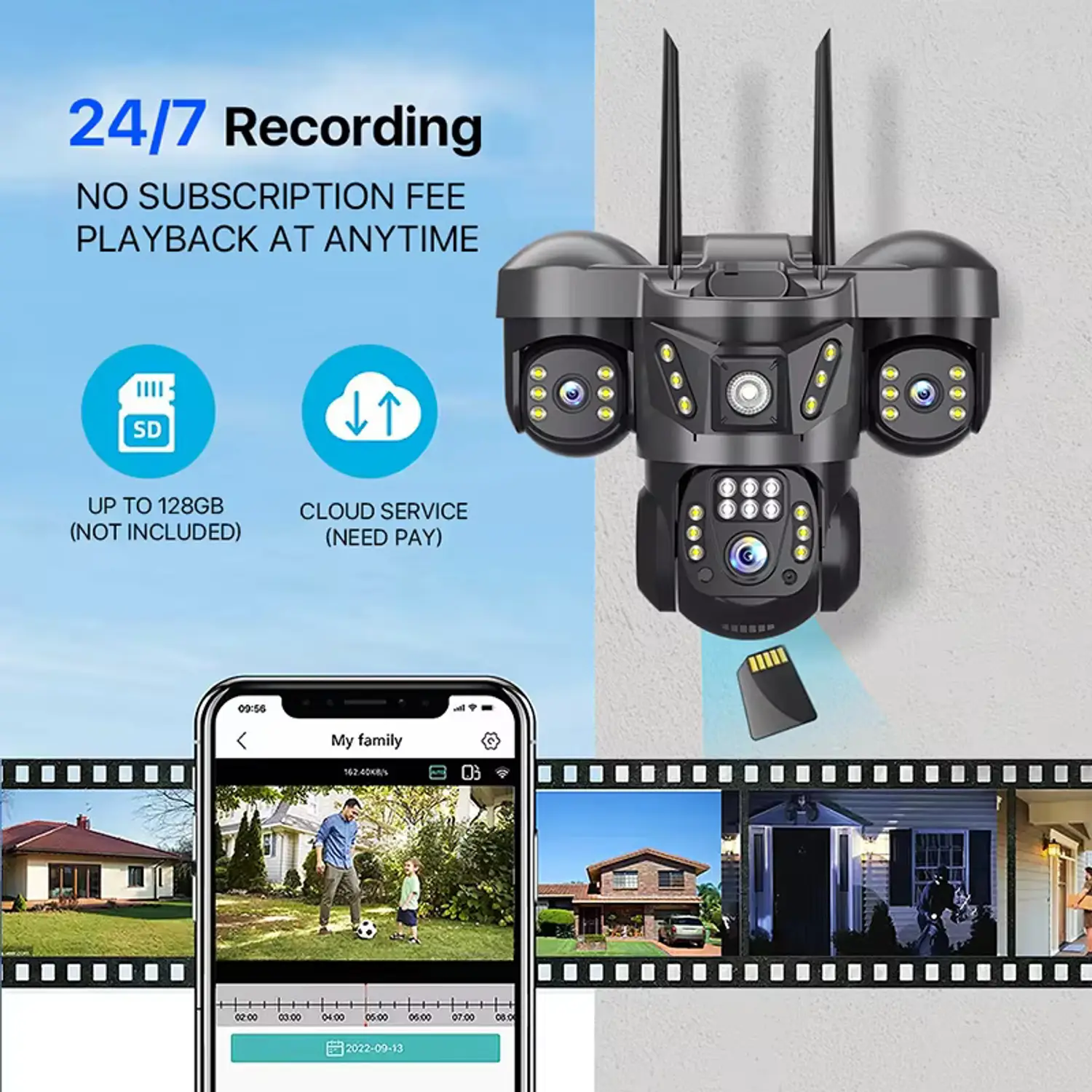 Ulasan Lengkap SIOVS 6 LEDs Full Color HD 1080P WiFi Camera Wireless CCTV Outdoor
