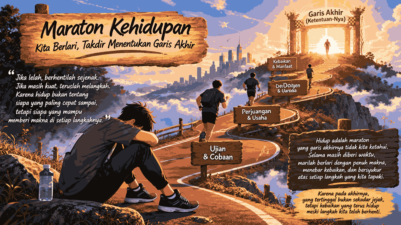 Hidup Ini Umpama Maraton: Berhenti Bagi yang Lelah, Terus Berlari Hingga Tiba Waktunya